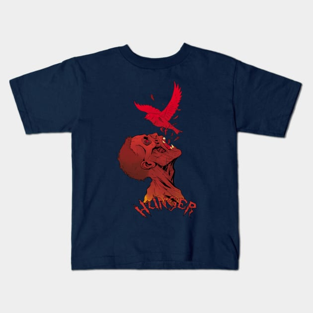 Zombie Hunger Kids T-Shirt by tg_tristan